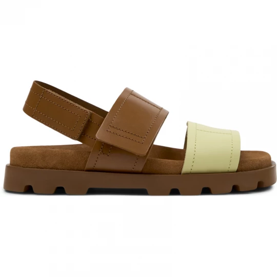 Foto van product CAMPER Brutus Sandal - Sandalen voor Dames - Bruin, Geel, Smooth leather