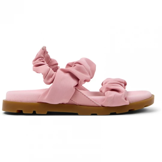 Foto van product CAMPER Brutus Sandal - Sandalen voor Meisjes - Roze, Cotton fabric / Smooth leather