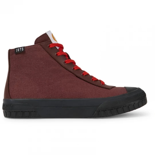 Foto van product CAMPER Camaleon - Enkellaarzen voor Dames - Kastanjebruin, Cotton fabric / Smooth leather