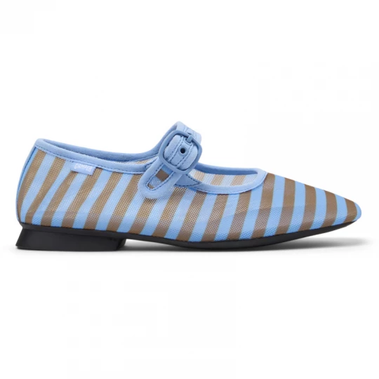 Foto van product CAMPER Casi Myra - Ballerina’s voor Dames - Blauw, Bruin, Cotton fabric