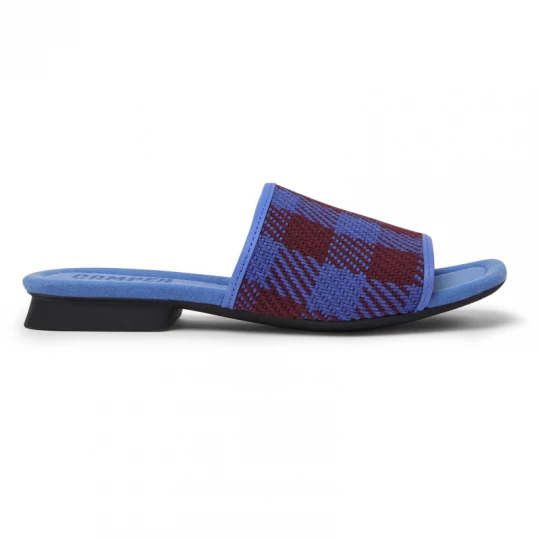 Foto van product CAMPER Casi Myra - Sandalen voor Dames - Blauw, Kastanjebruin, Cotton fabric / Smooth leather bordowy