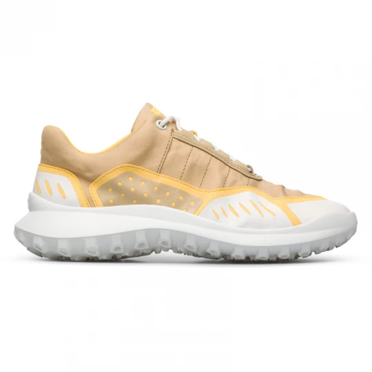 Foto van product CAMPER CRCLR - Sneakers voor Dames - Beige, Wit, Geel, Cotton fabric / Smooth leather