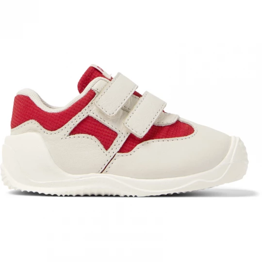Foto van product CAMPER Dadda - Sneakers voor Firstwalkers - Rood, Wit, Cotton fabric / Smooth leather