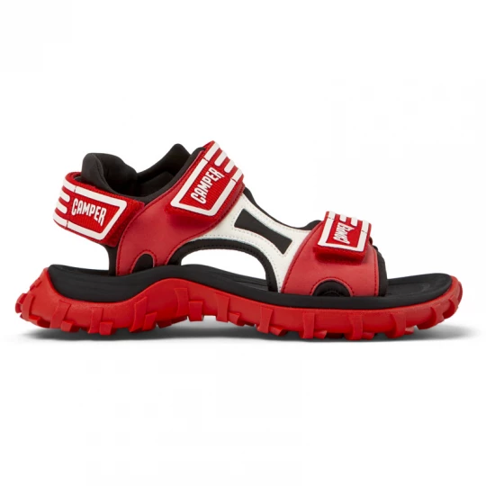 Foto van product CAMPER Drift Trail Sandal - Sandalen voor Dames - Rood, Zwart, Wit, Cotton fabric / Smooth leather