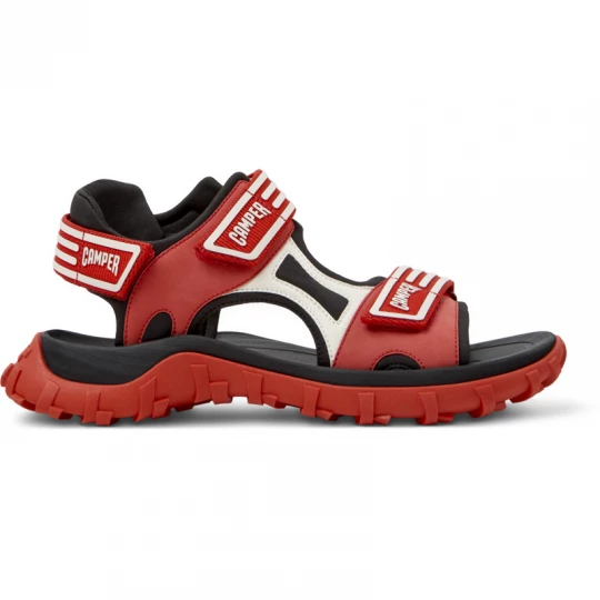 Foto van product CAMPER Drift Trail Sandal - Sandalen voor Heren - Rood, Zwart, Wit, Cotton fabric / Smooth leather
