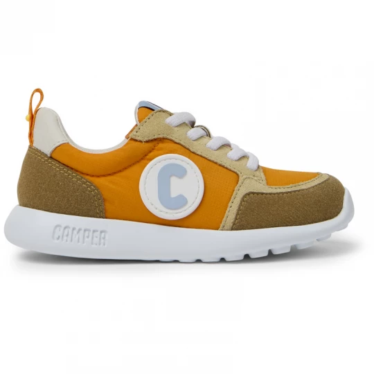 Foto van product CAMPER Driftie - Sneakers voor Meisjes - Beige, Oranje, Wit, Cotton fabric