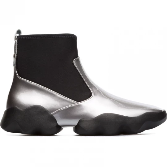 Foto van product CAMPER Dub - Enkellaarzen voor Dames - Grijs, Zwart, Smooth leather / Cotton fabric