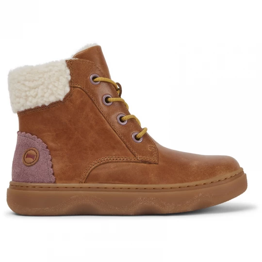 Foto van product CAMPER Kiddo - Laarzen voor Meisjes - Bruin, Smooth leather / Cotton fabric