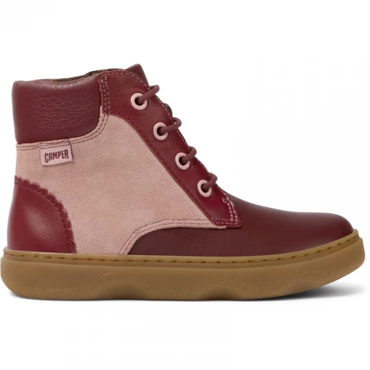 Foto van product CAMPER Kiddo - Laarzen voor Meisjes - Kastanjebruin, Roze, Smooth leather