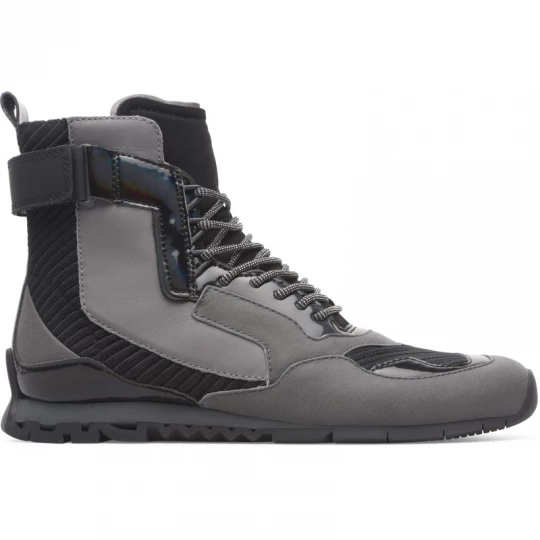 Foto van product CAMPER Nothing - Enkellaarzen voor Dames - Zwart, Grijs, Cotton fabric / Smooth leather