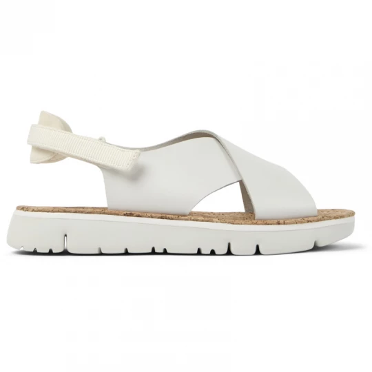 Foto van product CAMPER Oruga - Sandalen voor Dames - Wit, Smooth leather / Cotton fabric