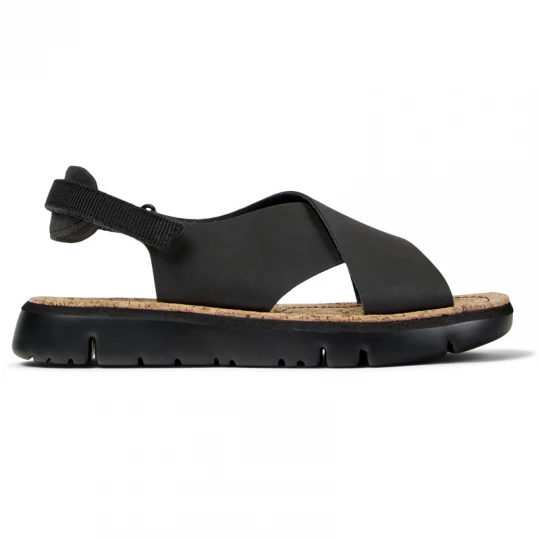 Foto van product CAMPER Oruga - Sandalen voor Dames - Zwart, Smooth leather / Cotton fabric