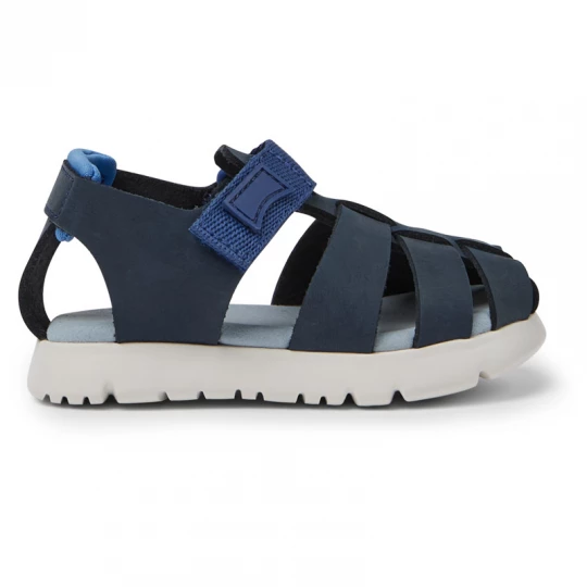 Foto van product CAMPER Oruga - Sandalen voor Firstwalkers - Blauw, Smooth leather / Cotton fabric