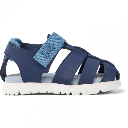 Foto van product CAMPER Oruga - Sandalen voor Firstwalkers - Blauw, Smooth leather / Cotton fabric