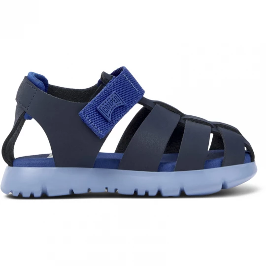 Foto van product CAMPER Oruga - Sandalen voor Firstwalkers - Blauw, Smooth leather / Cotton fabric