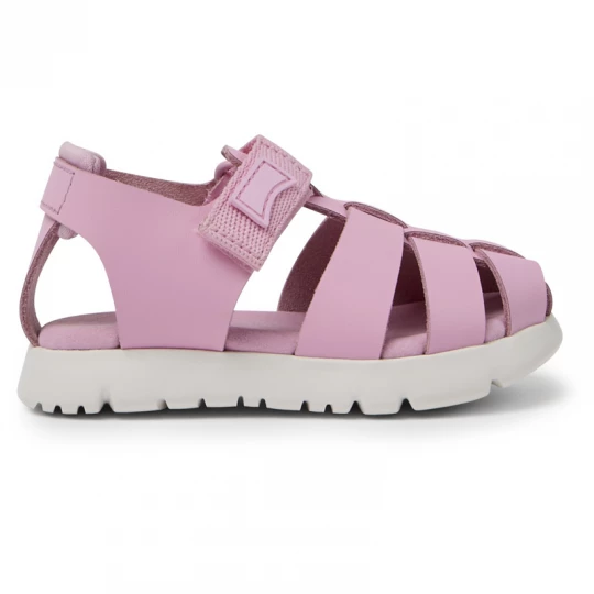 Foto van product CAMPER Oruga - Sandalen voor Firstwalkers - Roze, Smooth leather / Cotton fabric