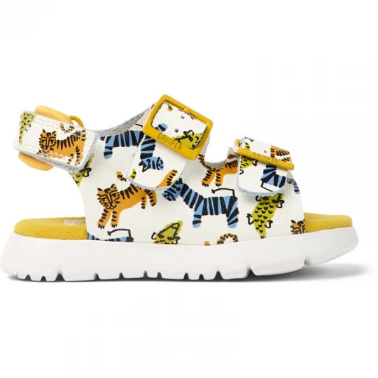 Foto van product CAMPER Oruga - Sandalen voor Firstwalkers - Wit, Oranje, Blauw, Smooth leather