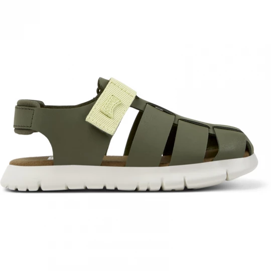 Foto van product CAMPER Oruga - Sandalen voor Kinderen - Groen, Smooth leather / Cotton fabric