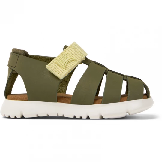 Foto van product CAMPER Oruga - Sandalen voor Kinderen - Groen, Smooth leather / Cotton fabric