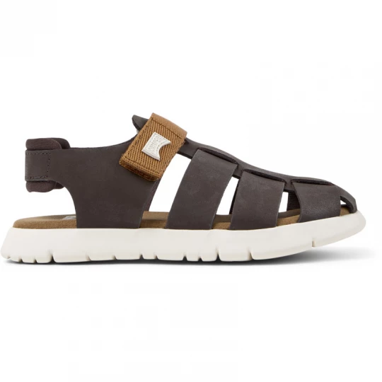 Foto van product CAMPER Oruga - Sandalen voor Meisjes - Bruin, Smooth leather / Cotton fabric