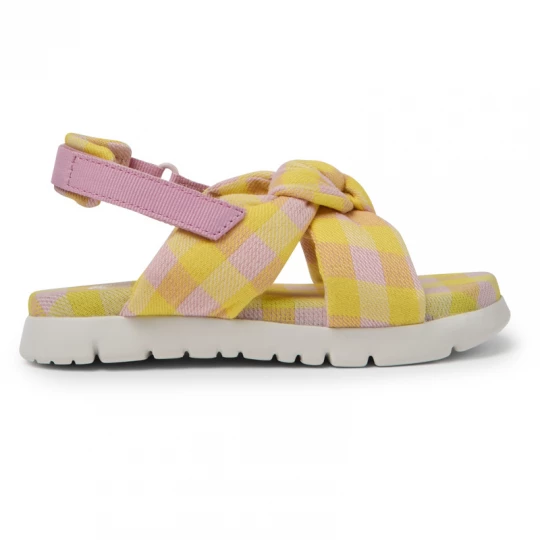 Foto van product CAMPER Oruga - Sandalen voor Meisjes - Roze, Geel, Cotton fabric