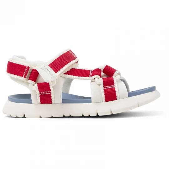 Foto van product CAMPER Oruga - Sandalen voor Meisjes - Wit, Rood, Cotton fabric