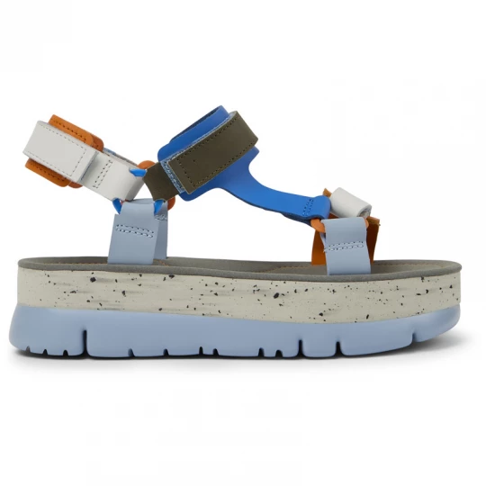 Foto van product CAMPER Oruga Up - Sandalen voor Dames - Blauw, Oranje, Wit, Smooth leather niebieski