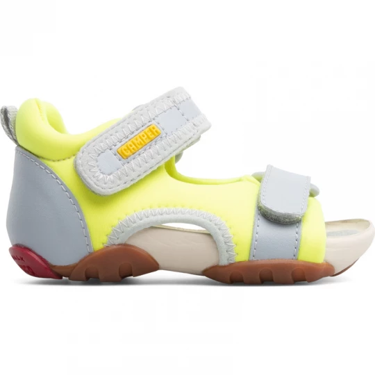 Foto van product CAMPER Ous - Sandalen voor Firstwalkers - Grijs, Geel, Cotton fabric