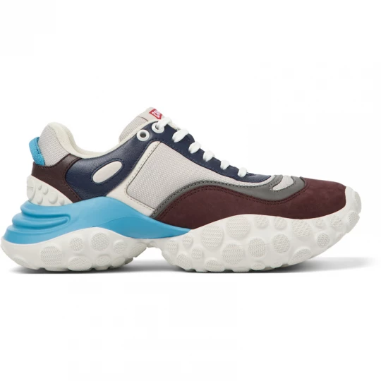Foto van product CAMPER Pelotas Mars - Sneakers voor Dames - Grijs, Kastanjebruin, Blauw, Cotton fabric / Smooth leather