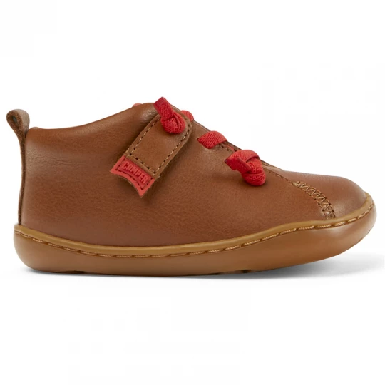Foto van product CAMPER Peu - Klittenband voor Firstwalkers - Bruin, Smooth leather