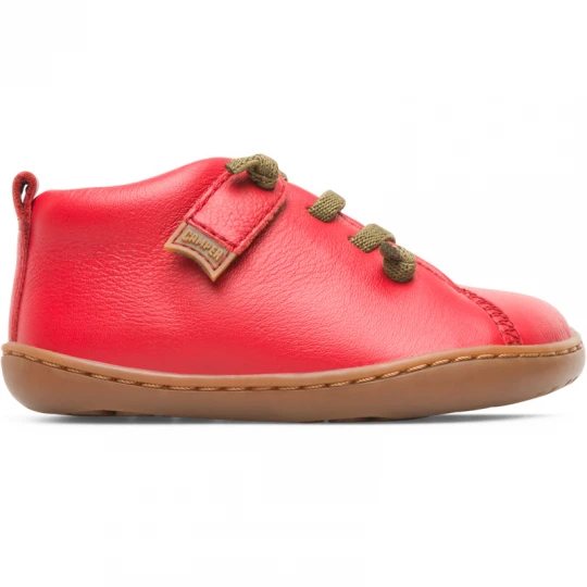 Foto van product CAMPER Peu - Klittenband voor Firstwalkers - Rood, Smooth leather