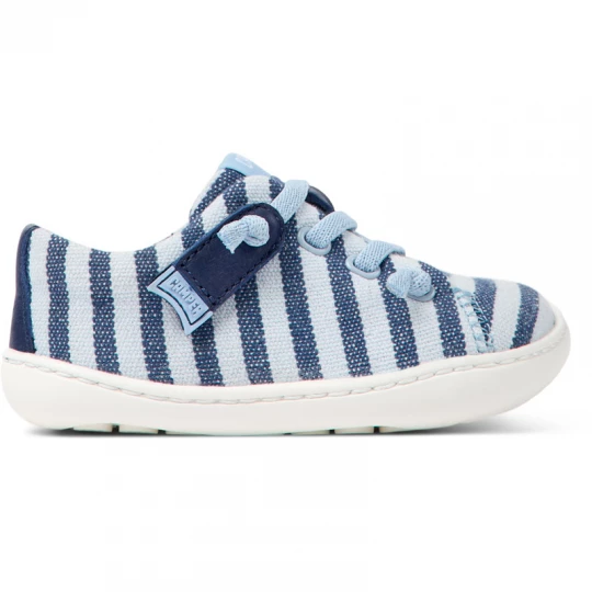 Foto van product CAMPER Peu - Nette vrijetijdsschoenen voor Firstwalkers - Blauw, Cotton fabric / Smooth leather