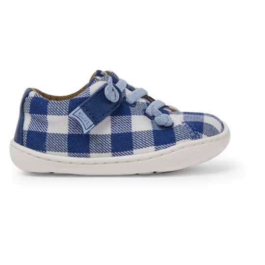Foto van product CAMPER Peu - Nette vrijetijdsschoenen voor Firstwalkers - Blauw, Wit, Cotton fabric / Smooth leather