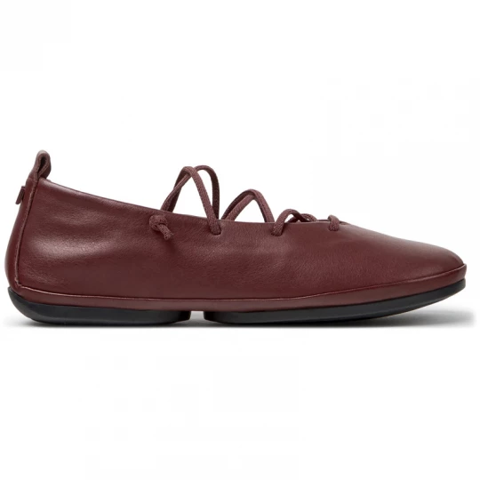 Foto van product CAMPER Right Nina - Ballerina’s voor Dames - Kastanjebruin, Smooth leather
