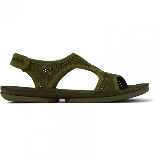 Foto van product CAMPER Right - Sandalen voor Dames - Groen, Cotton fabric / Smooth leather