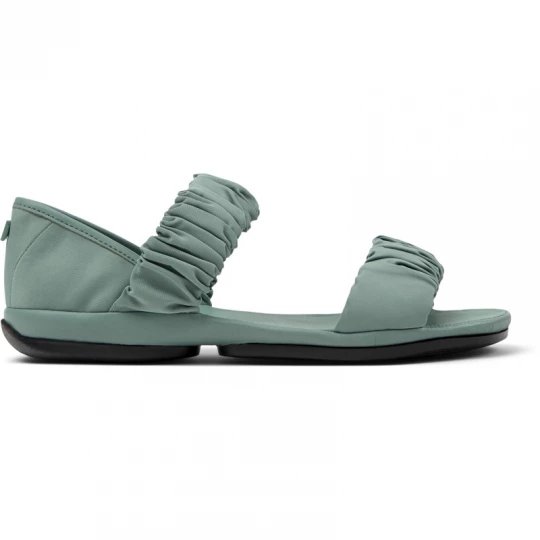 Foto van product CAMPER Right - Sandalen voor Dames - Groen, Cotton fabric / Smooth leather