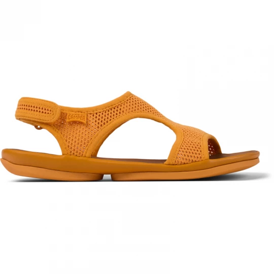 Foto van product CAMPER Right - Sandalen voor Dames - Oranje, Cotton fabric / Smooth leather