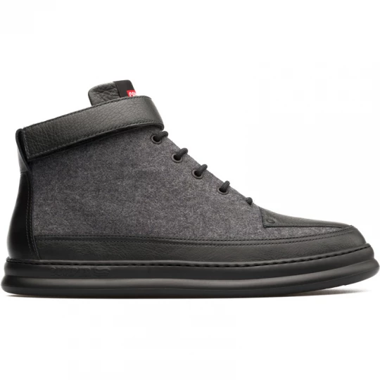 Foto van product CAMPER Runner - Enkellaarzen voor Heren - Grijs, Zwart, Cotton fabric / Smooth leather