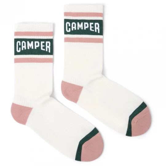 Foto van product CAMPER Socks - Unisex Sokken - Wit, Roze, Groen, Cotton fabric