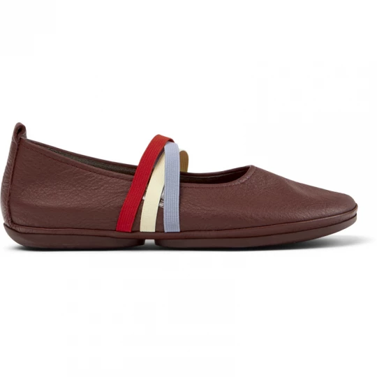 Foto van product CAMPER Twins - Ballerina’s voor Dames - Kastanjebruin, Smooth leather