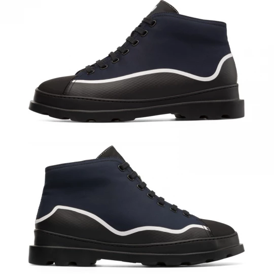 Foto van product CAMPER Twins - Enkellaarzen voor Heren - Blauw, Zwart, Wit, Cotton fabric / Smooth leather