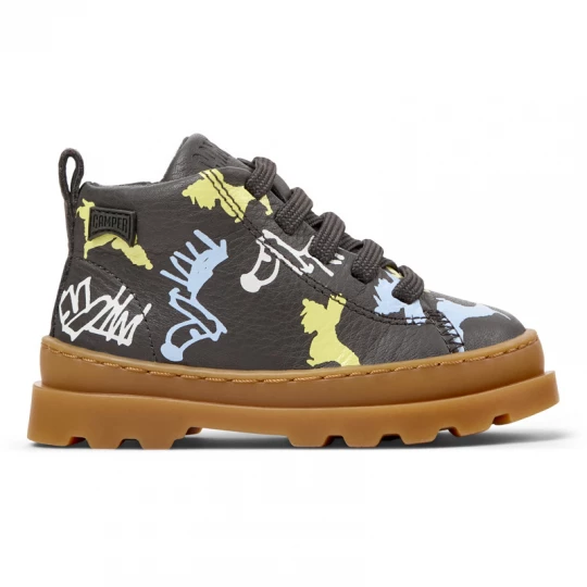 Foto van product CAMPER Twins - Laarzen voor Firstwalkers - Grijs, Geel, Blauw, Smooth leather