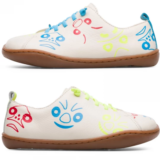 Foto van product CAMPER Twins - Nette vrijetijdsschoenen voor Meisjes - Beige, Smooth leather