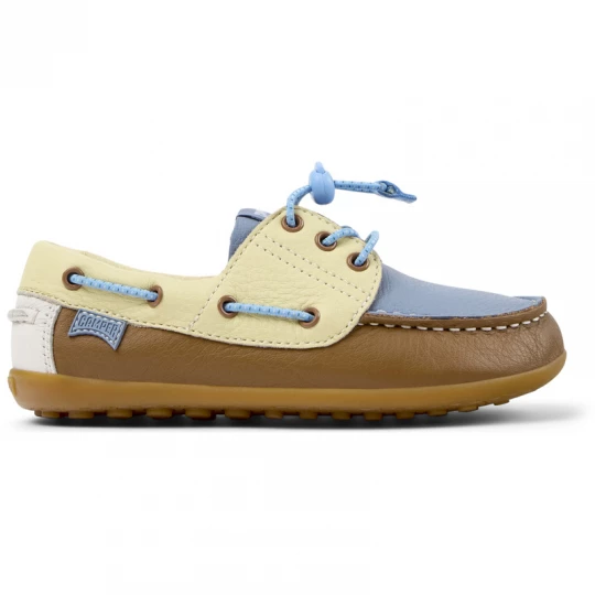 Foto van product CAMPER Twins - Nette vrijetijdsschoenen voor Meisjes - Bruin, Blauw, Geel, Smooth leather