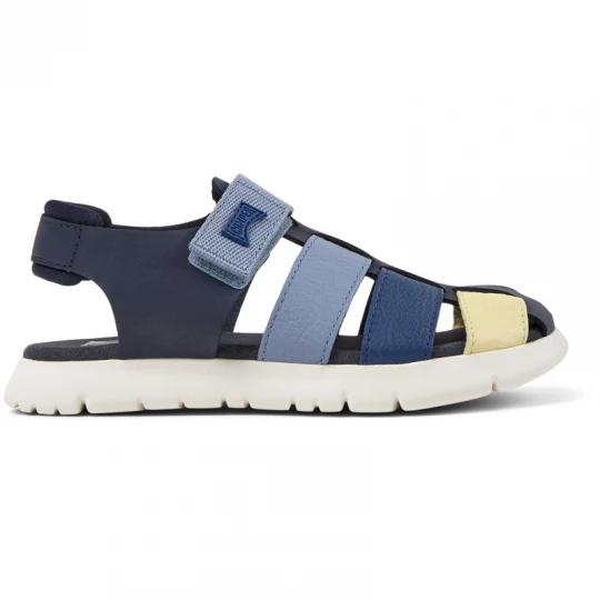 Foto van product CAMPER Twins - Sandalen voor Meisjes - Blauw, Geel, Smooth leather / Cotton fabric