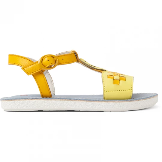 Foto van product CAMPER Twins - Sandalen voor Meisjes - Oranje, Geel, Smooth leather