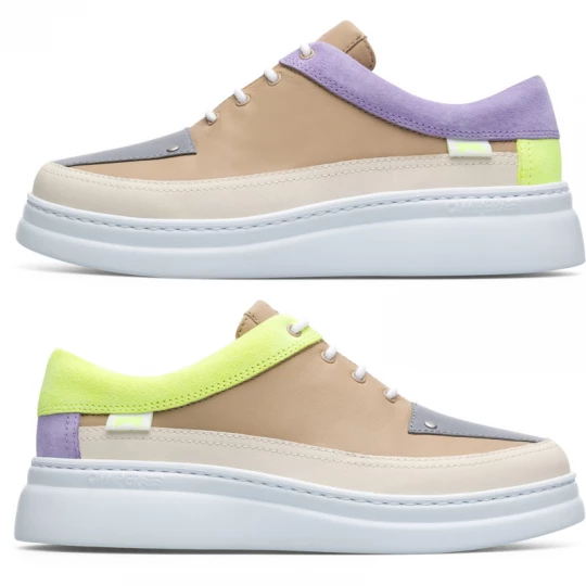Foto van product CAMPER Twins - Sneakers voor Dames - Beige, Geel, Paars, Smooth leather