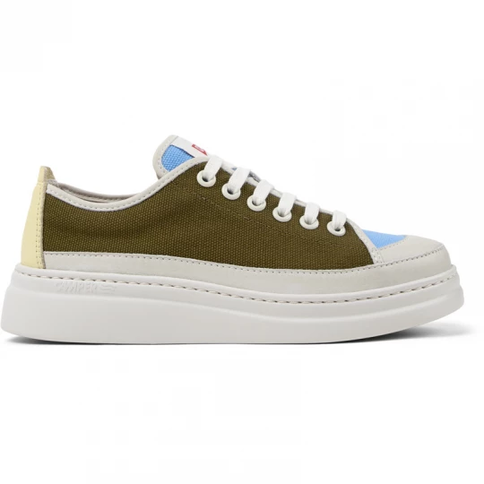 Foto van product CAMPER Twins - Sneakers voor Dames - Wit, Blauw, Geel, Cotton fabric / Smooth leather