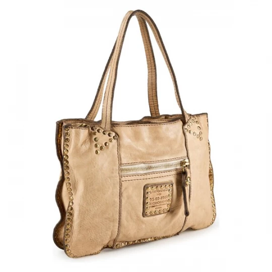 Foto van product Campomaggi Schoudertas 'Cora' beige / goud