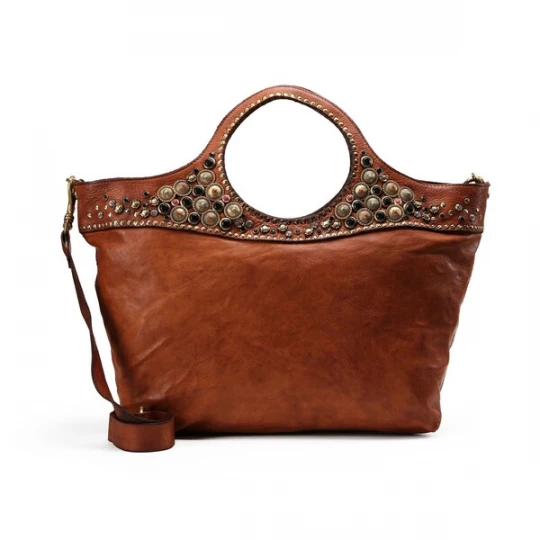 Foto van product Campomaggi Shopper cognac / goud / zwart